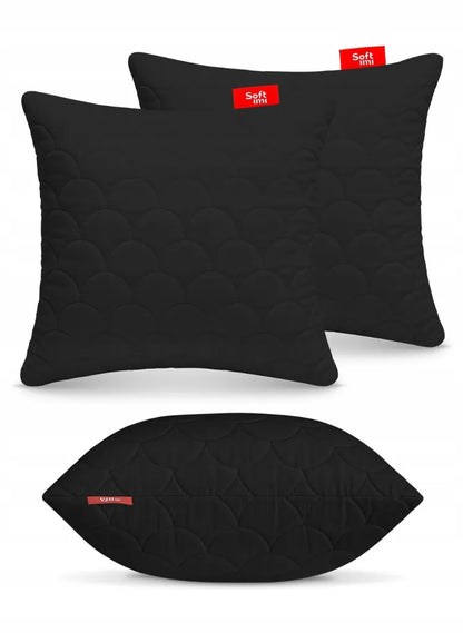 ANTIALLERGINĖ PAGALVĖ 2X40X40 cm MIEGO KOMPLEKTAS DYGSNIUOTA JUODA LENKIJA