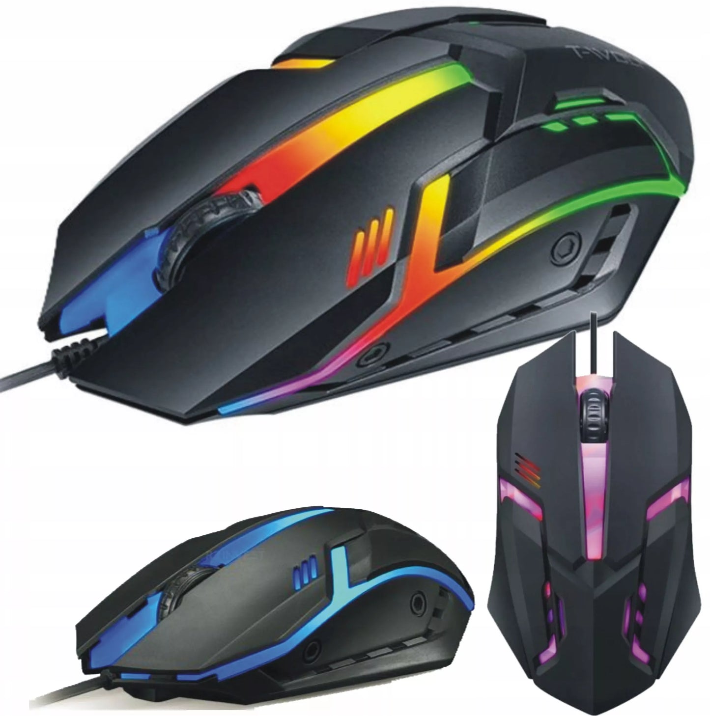 Apšviečiama žaidimų klaviatūra + RGB LED pelė