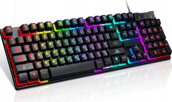 Apšviečiama žaidimų klaviatūra + RGB LED pelė