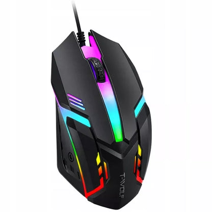 Apšviečiama žaidimų klaviatūra + RGB LED pelė
