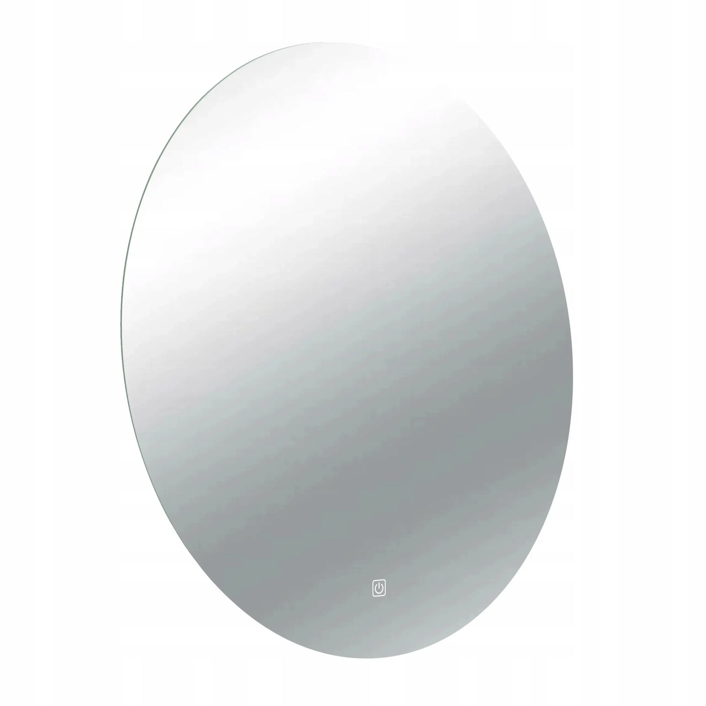 Apvalus berėmis LED apšviečiamas vonios veidrodis, 70 cm