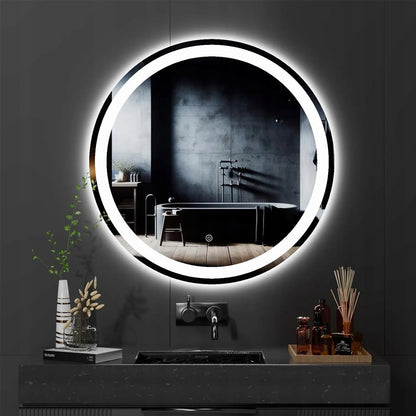 Apvalus LED vonios veidrodis REA BAS P11, 70 cm, su lietimui jautriu valdymu