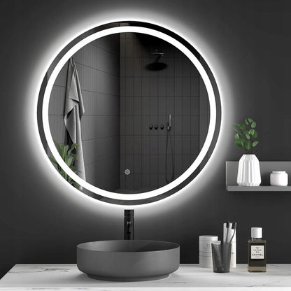 Apvalus vonios veidrodis REA BAS P11 su LED apšvietimu, 80 cm