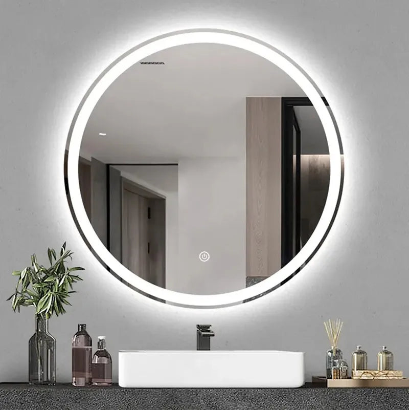 Apvalus vonios veidrodis REA BAS P11 su LED apšvietimu, 80 cm