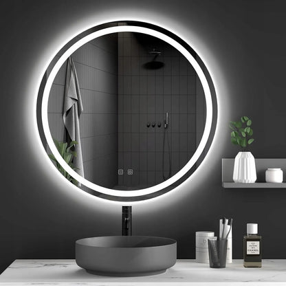 Apvalus vonios veidrodis su LED apšvietimu „REA Bas“, 70 cm, jutiklinis, su apsauga nuo rasojimo