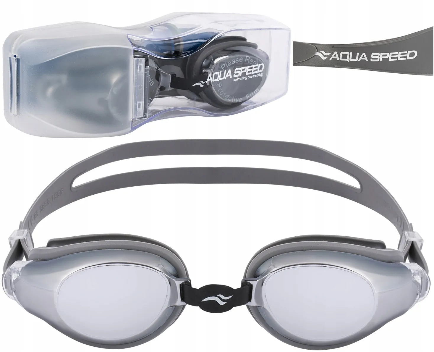 AQUA SPEED plaukimo akiniai baseinui su ANTI FOG ir UV apsauga