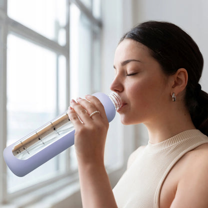 AquaFloow stiklinė gertuvė su motyvaciniais užrašais 1000 ml