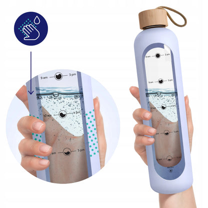 AquaFloow stiklinė gertuvė su motyvaciniais užrašais 1000 ml