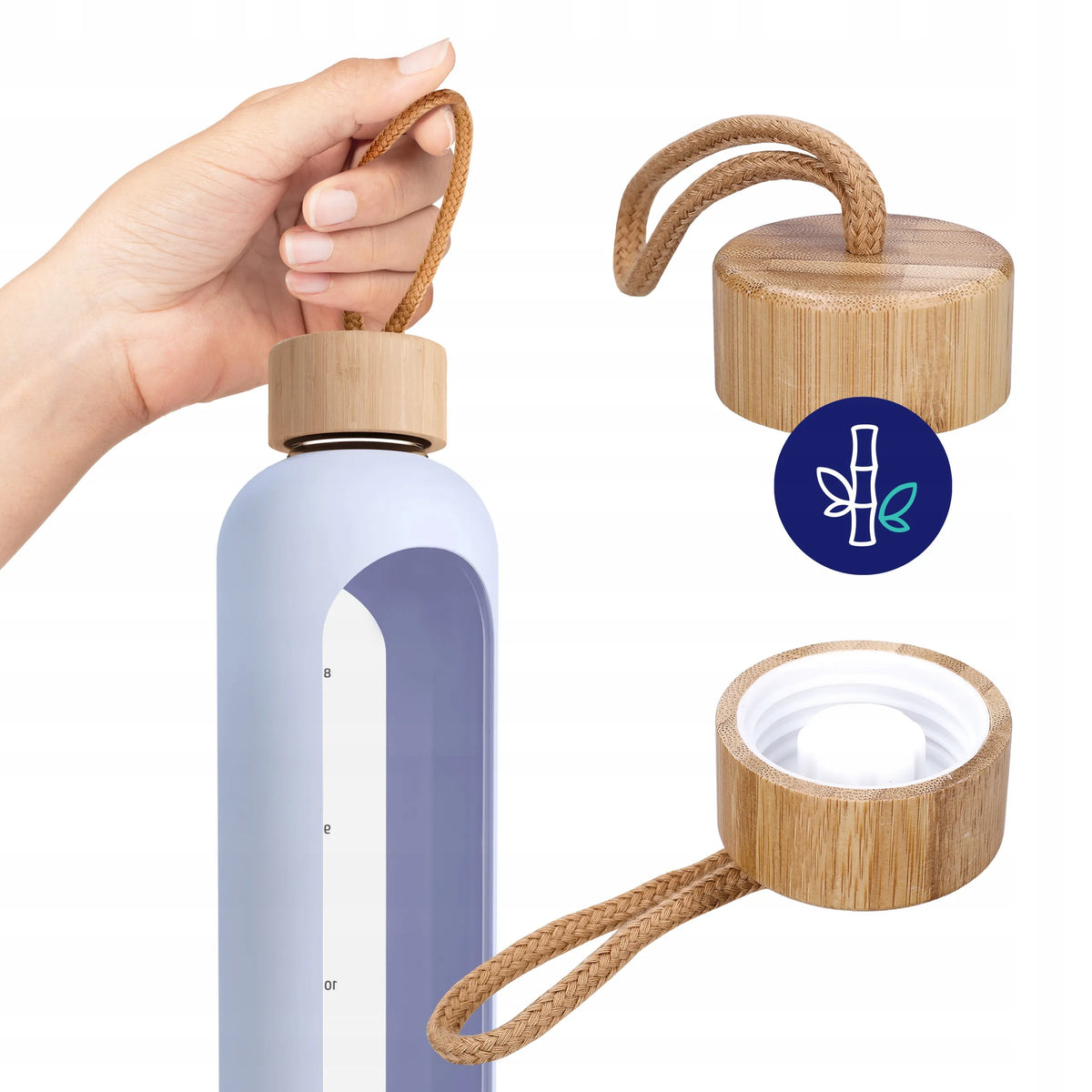 AquaFloow stiklinė gertuvė su motyvaciniais užrašais 1000 ml