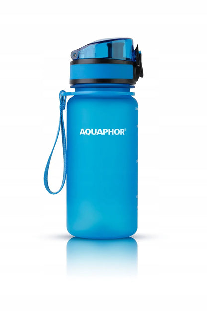 Aquaphor City vandens filtravimo buteliukas 350 ml, mėlynas, gertuvė sporto salei