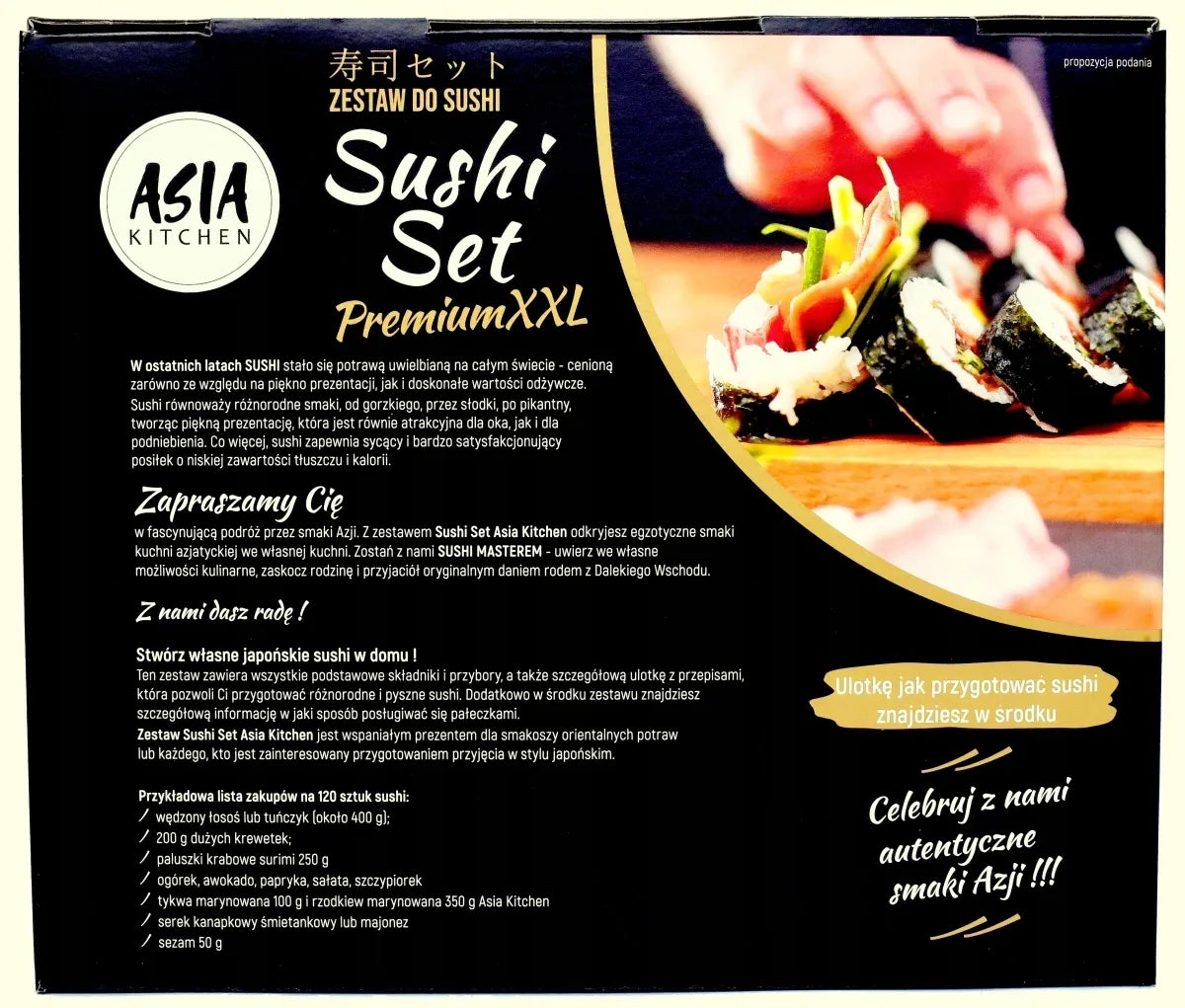 Asia Kitchen Premium suši rinkinys XXL 6–8 asmenims – puiki dovana