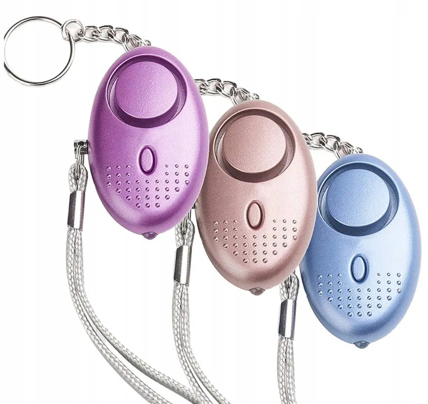 Asmeninis signalizacijos raktų pakabukas 140 dB, labai garsus, savigyna + LED žibintuvėlis x3
