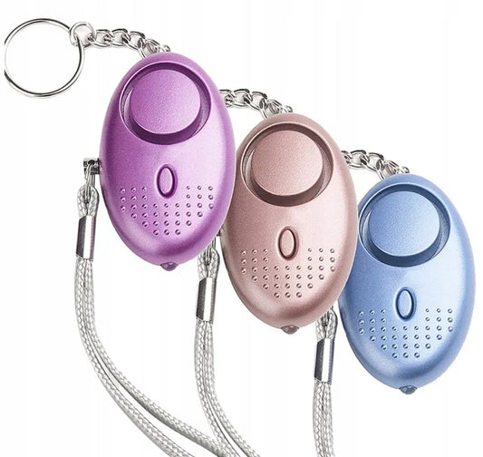Asmeninis signalizacijos raktų pakabukas 140 dB, labai garsus, savigyna + LED žibintuvėlis x3