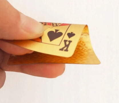 Auksinės kortos 54 vnt. žaidimų kortų rinkinys, atsparios vandeniui, pokerio kazino kokybė