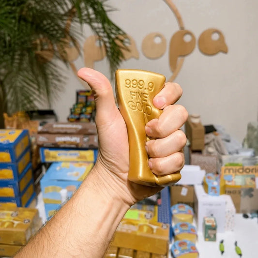 Auksinis luitas „Squishy Gold“ – minkštas antistresinis sensorinis gniuždomas žaislas