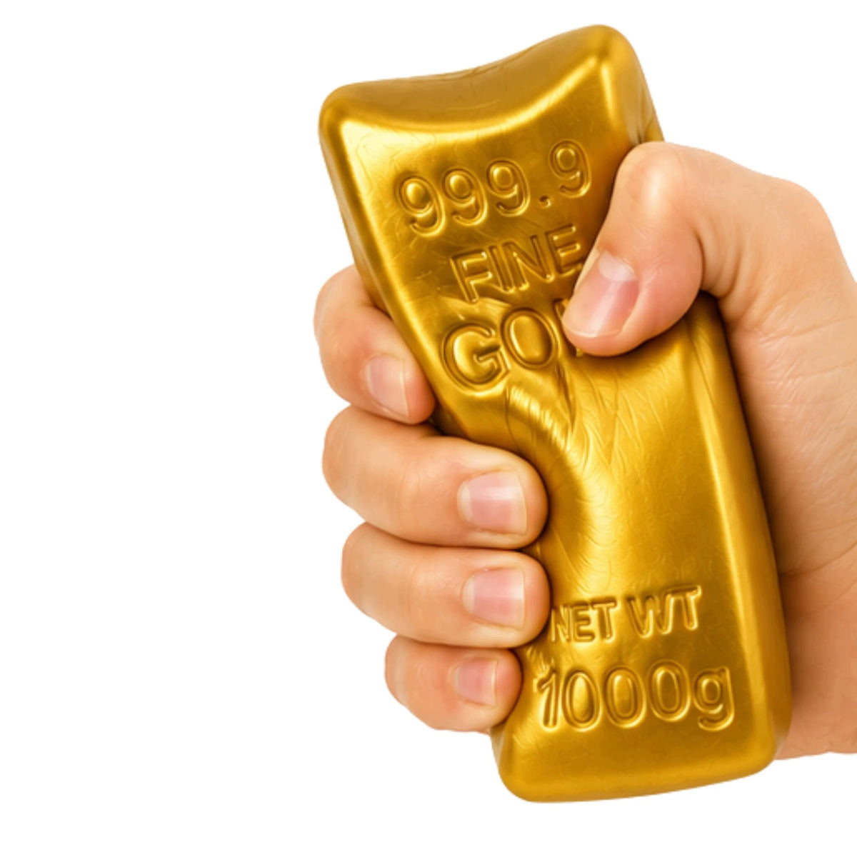 Auksinis luitas „Squishy Gold“ – minkštas antistresinis sensorinis gniuždomas žaislas