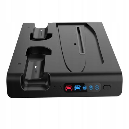 Aušinimo stotelė RGB stovas Sony PS5 Slim ausinėms ir pultelių įkrovimui