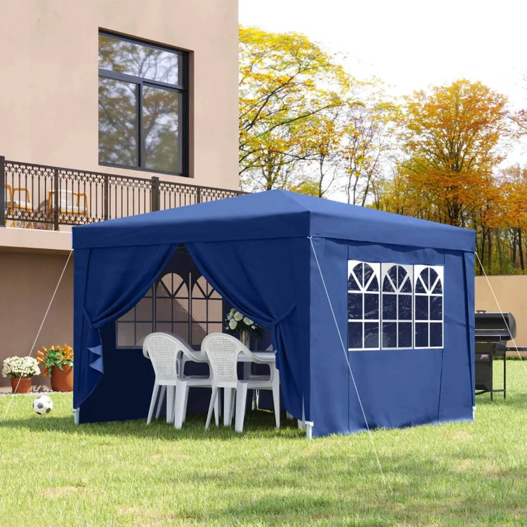 Automatinė sodo pavėsinė 3x3 m prekybos palapinė su 4 sienelėmis