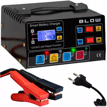 Automatinis automobilinis akumuliatoriaus įkroviklis su remonto funkcija 12V 24V