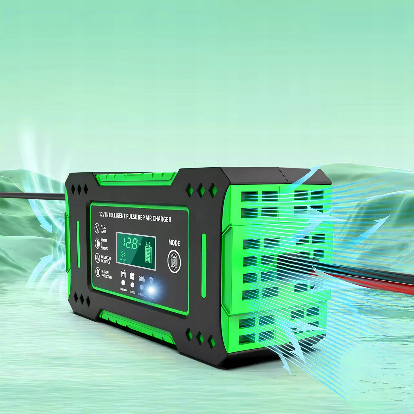 Automatinis automobilinis akumuliatorių įkroviklis su atstatymo funkcija 12V 24V