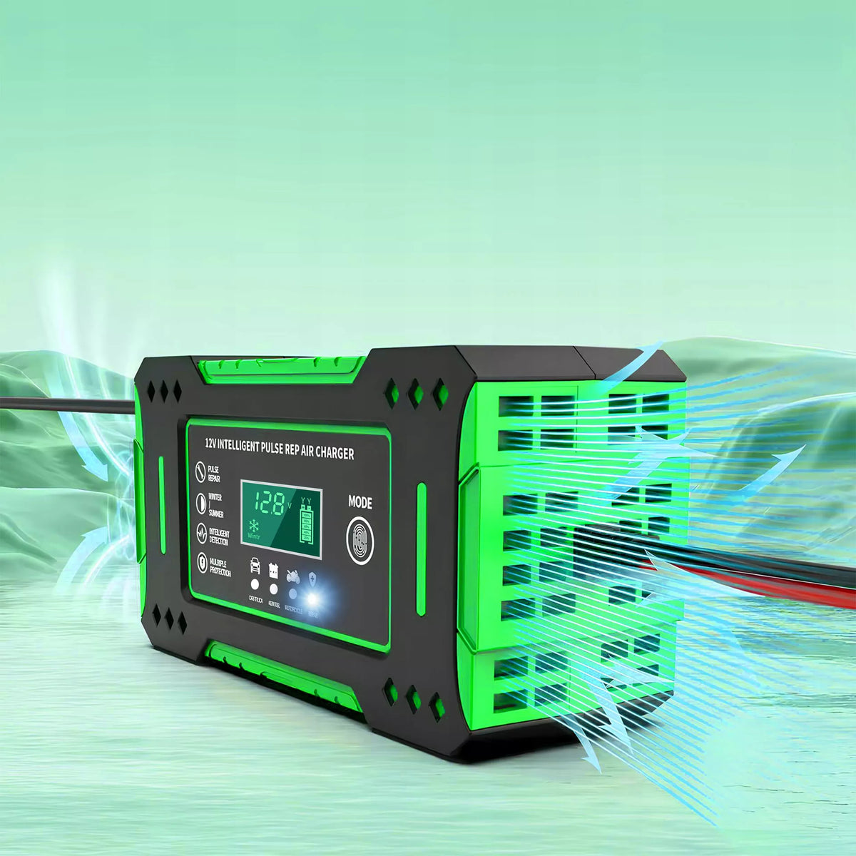 Automatinis automobilinis akumuliatorių įkroviklis su atstatymo funkcija 12V 24V