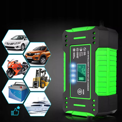 Automatinis automobilinis akumuliatorių įkroviklis su atstatymo funkcija 12V 24V