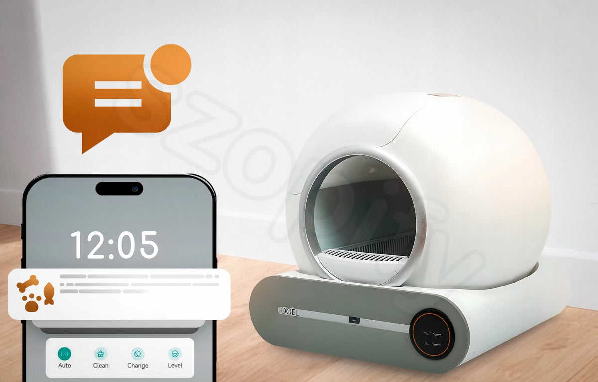 Automatinis kraiko dėklas DOEL T25 Smart Wi-Fi, valdomas programėle, 65 l, bekvapis, saugus