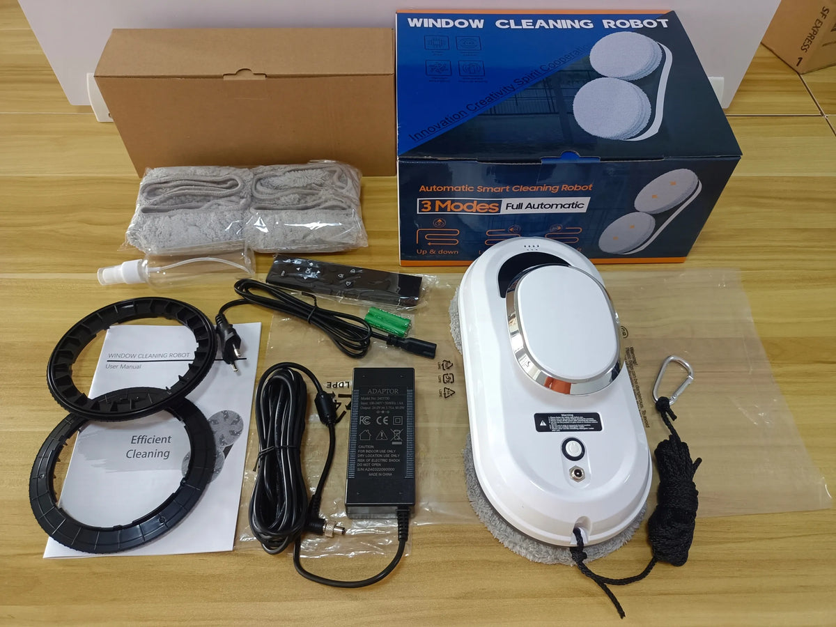 Automatinis langų ir veidrodžių valymo robotas JYIPure + 10 šluosčių XXL rinkinys