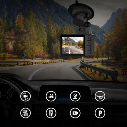 Automobilinė kamera Feegar Traffic 4K UHD vaizdo registratorius WiFi 170° + galinė kamera