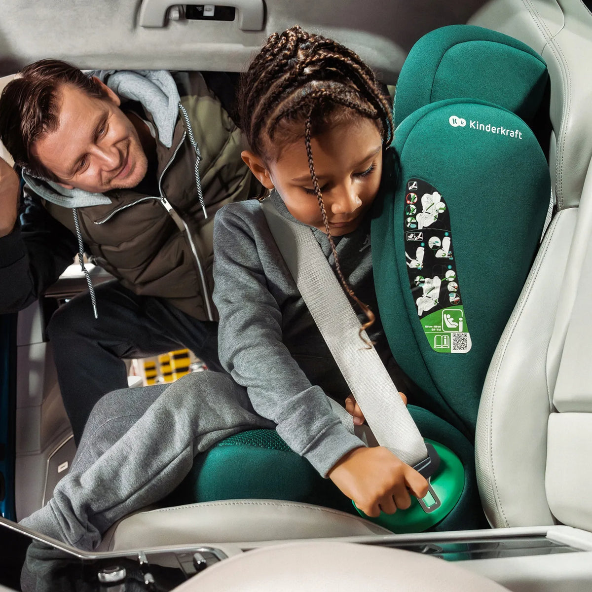 Automobilinė kėdutė 100-150 cm 15-36 kg i-Size ISOFIX Kinderkraft JUNIOR FIX