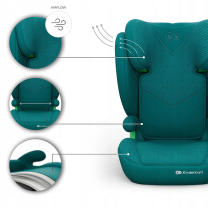 Automobilinė kėdutė 100-150 cm 15-36 kg i-Size ISOFIX Kinderkraft JUNIOR FIX