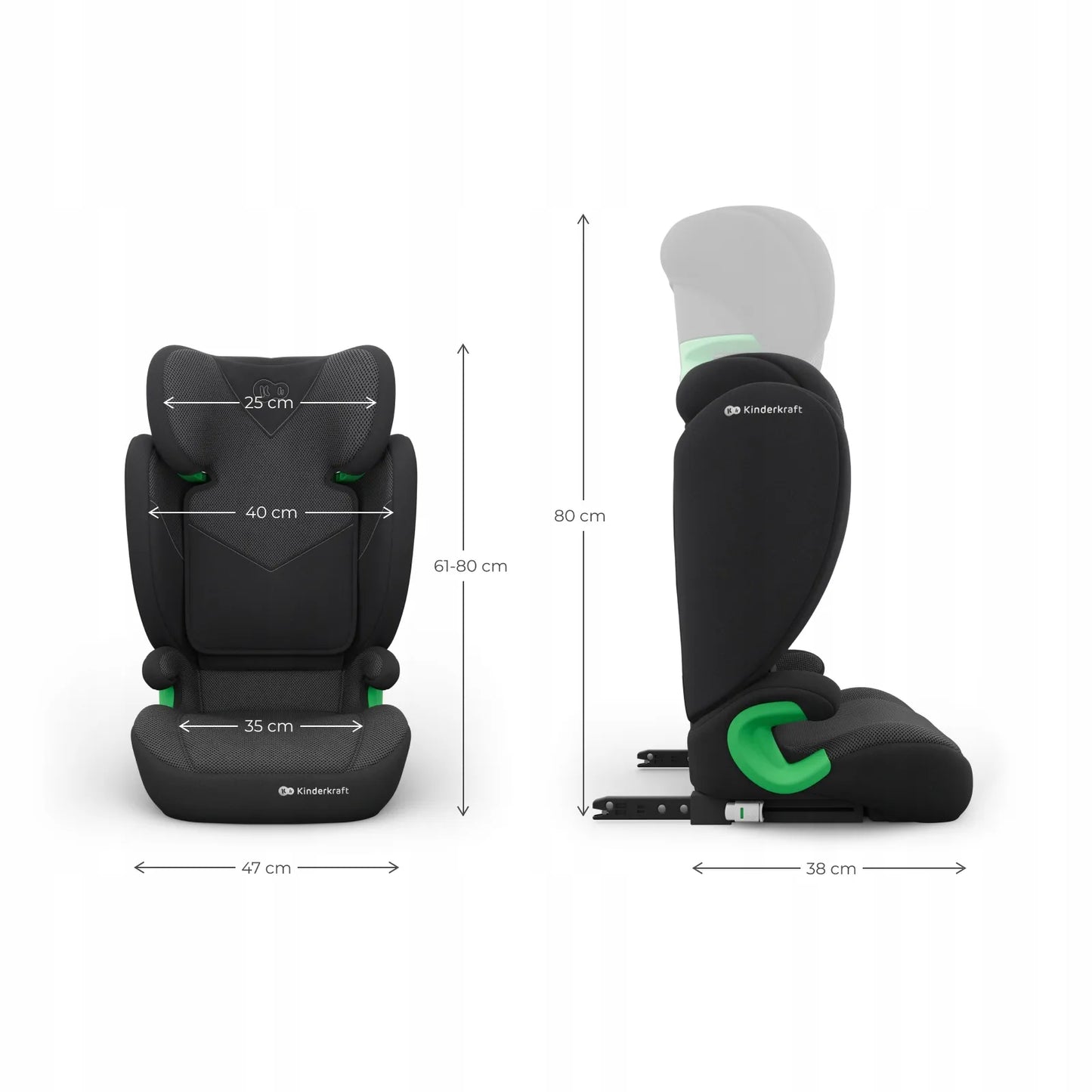 Automobilinė kėdutė 100-150cm 15-36kg i-Size ISOFIX Kinderkraft JUNIOR FIX