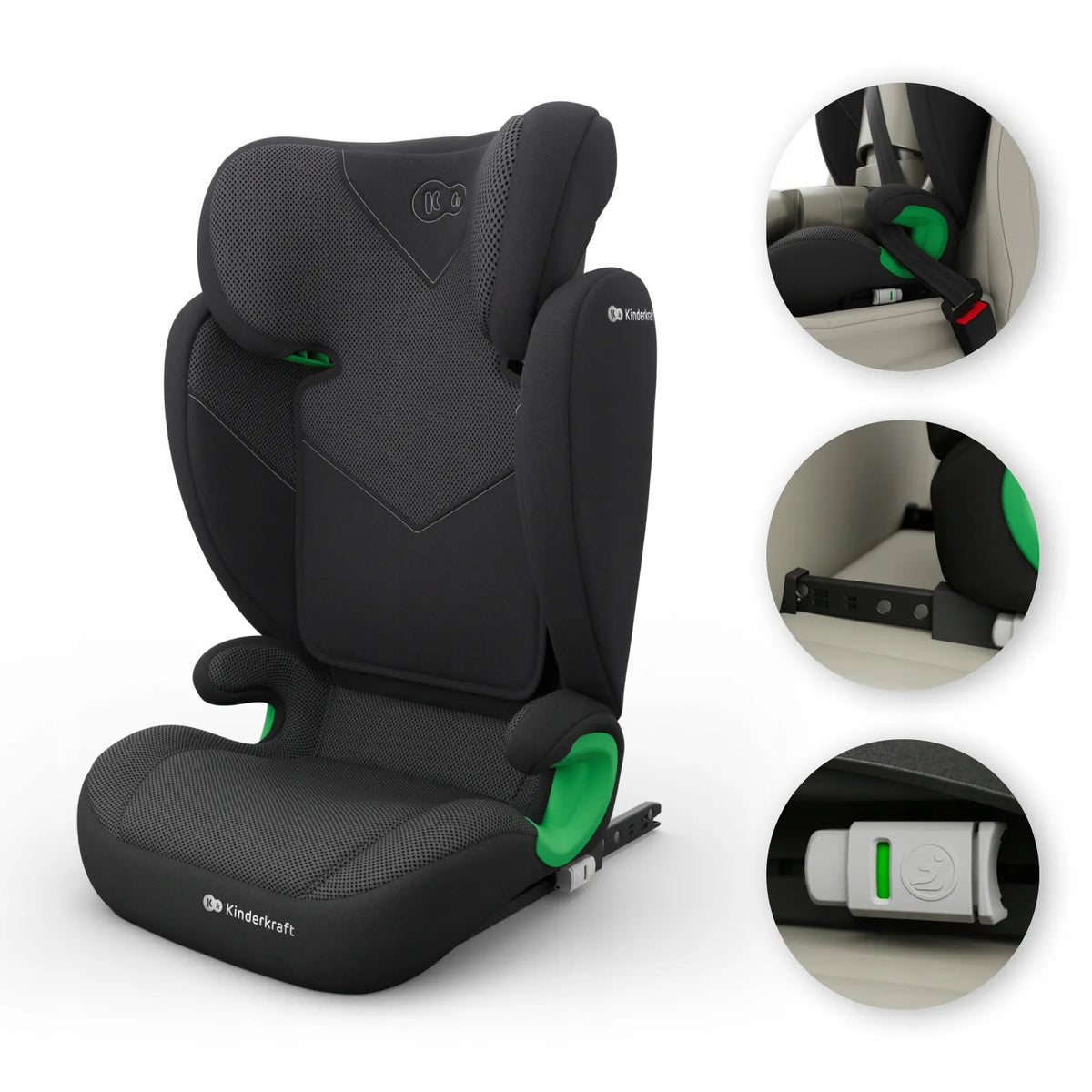 Automobilinė kėdutė 100-150cm 15-36kg i-Size ISOFIX Kinderkraft JUNIOR FIX