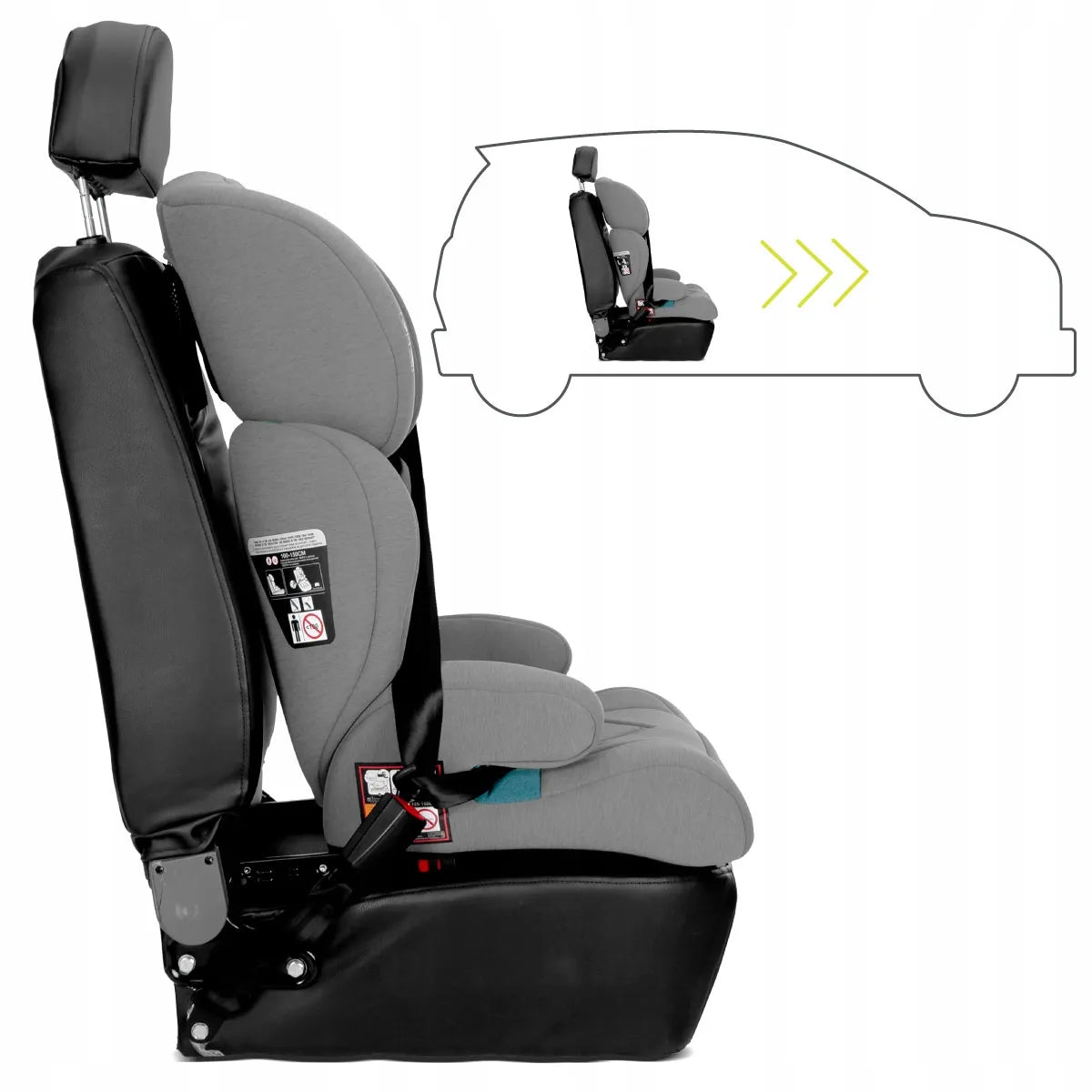 Automobilinė kėdutė 15-36 kg, ISOFIX, i-Size, Lorelli Speed GT, 100-150 cm, rožinė