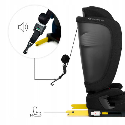 Automobilinė kėdutė 76-150 cm 9-36 kg i-Size ISOFIX Kinderkraft FIX2GO