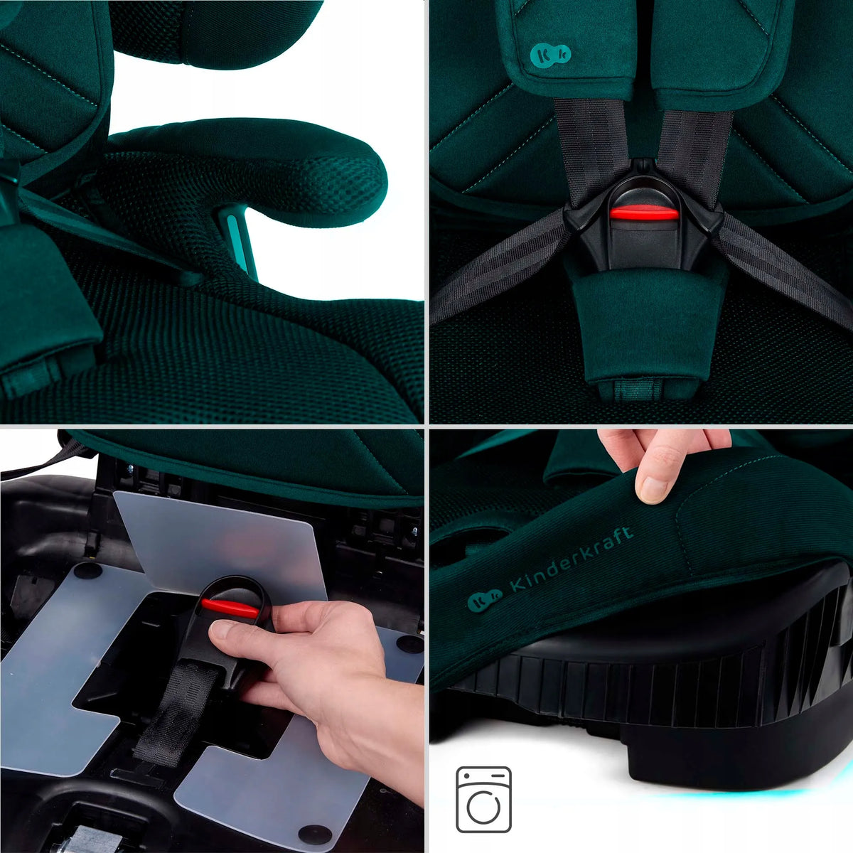 Automobilinė kėdutė 76-150 cm 9-36 kg i-Size ISOFIX Kinderkraft FIX2GO