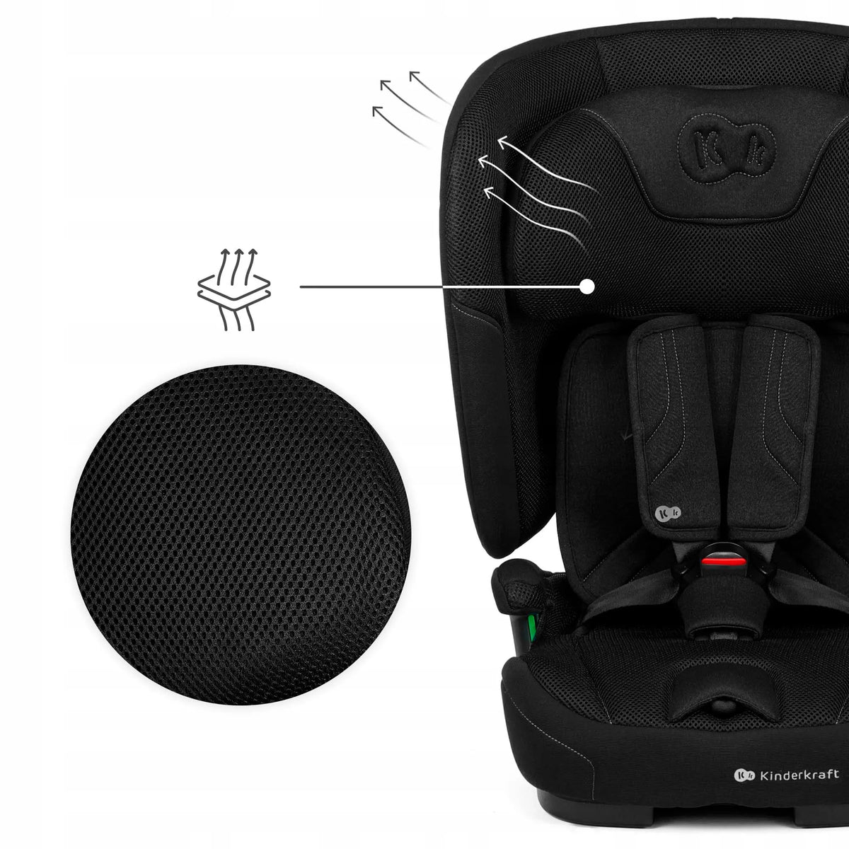 Automobilinė kėdutė 76-150 cm 9-36 kg i-Size ISOFIX Kinderkraft FIX2GO