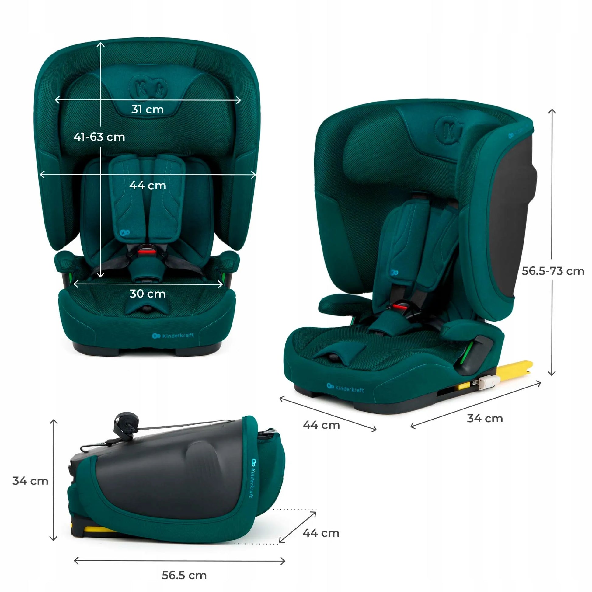 Automobilinė kėdutė 76-150 cm 9-36 kg i-Size ISOFIX Kinderkraft FIX2GO