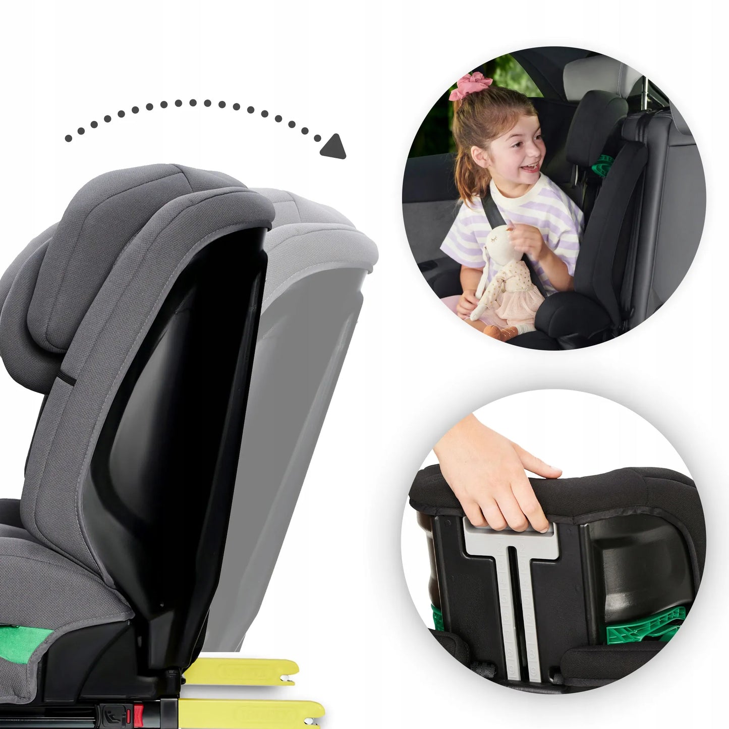 Automobilinė kėdutė 76-150 cm 9-36 kg i-Size ISOFIX Kinderkraft SAFETY FIX 2