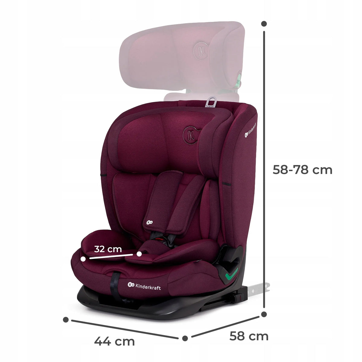 Automobilinė kėdutė 76-150cm 9-36kg i-Size ISOFIX Kinderkraft ONETO 3