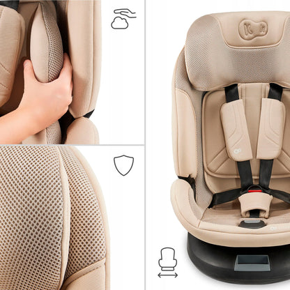 Automobilinė kėdutė Kinderkraft XPEDITION 3, besisukanti 360°, 40-150 cm, 0-36 kg, ISOFIX
