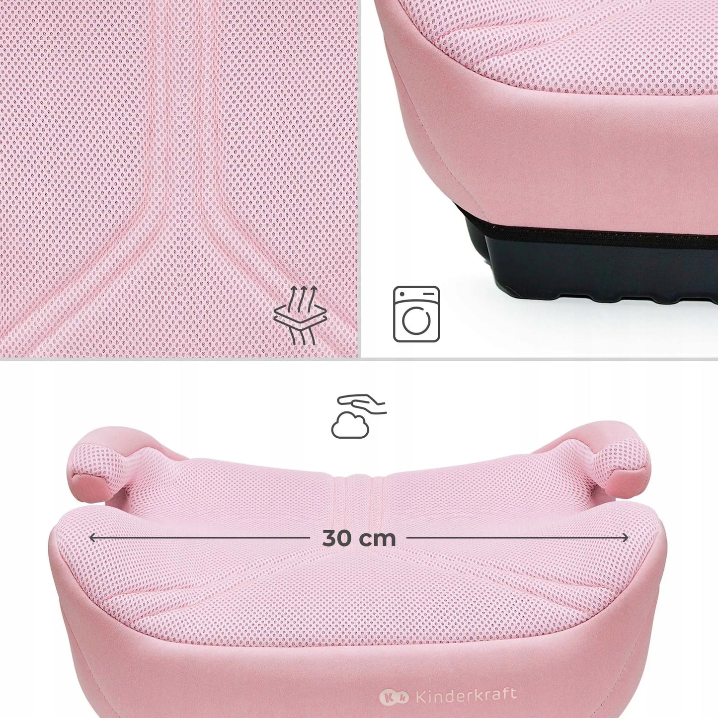 Automobilinė kėdutė-paaukštinimas Kinderkraft I-BOOST 2 PRO 125-150cm ISOFIX I-SIZE