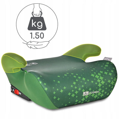 Automobilinė kėdutė-paaukštinimas Lorelli COSMOS, ISOFIX, i-Size, 125-150 cm, žalia