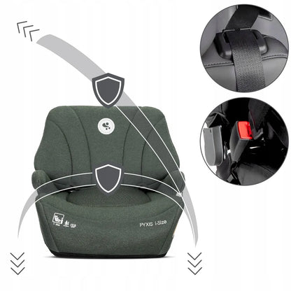 Automobilinė kėdutė-paaukštinimas Lorelli Pyxis, i-Size 125-150 cm, ISOFIX, 2in1