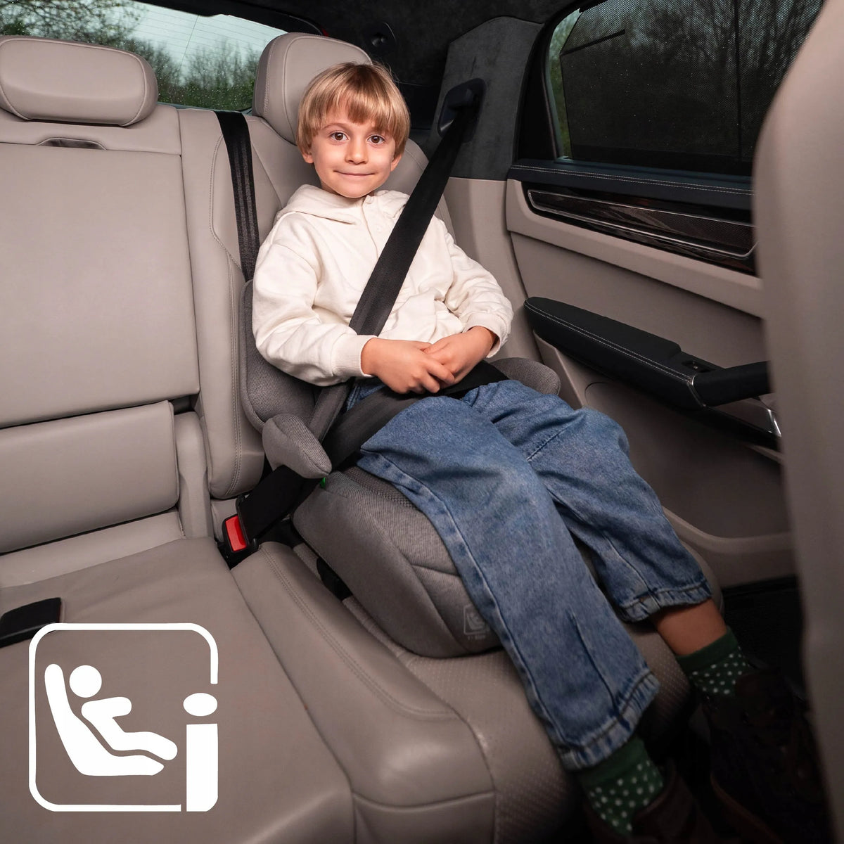 Automobilinė kėdutė-paaukštinimas Lorelli Pyxis, i-Size 125-150 cm, ISOFIX, 2in1
