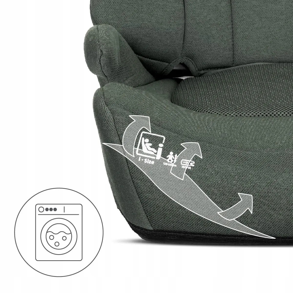 Automobilinė kėdutė-paaukštinimas Lorelli Pyxis, i-Size 125-150 cm, ISOFIX, 2in1