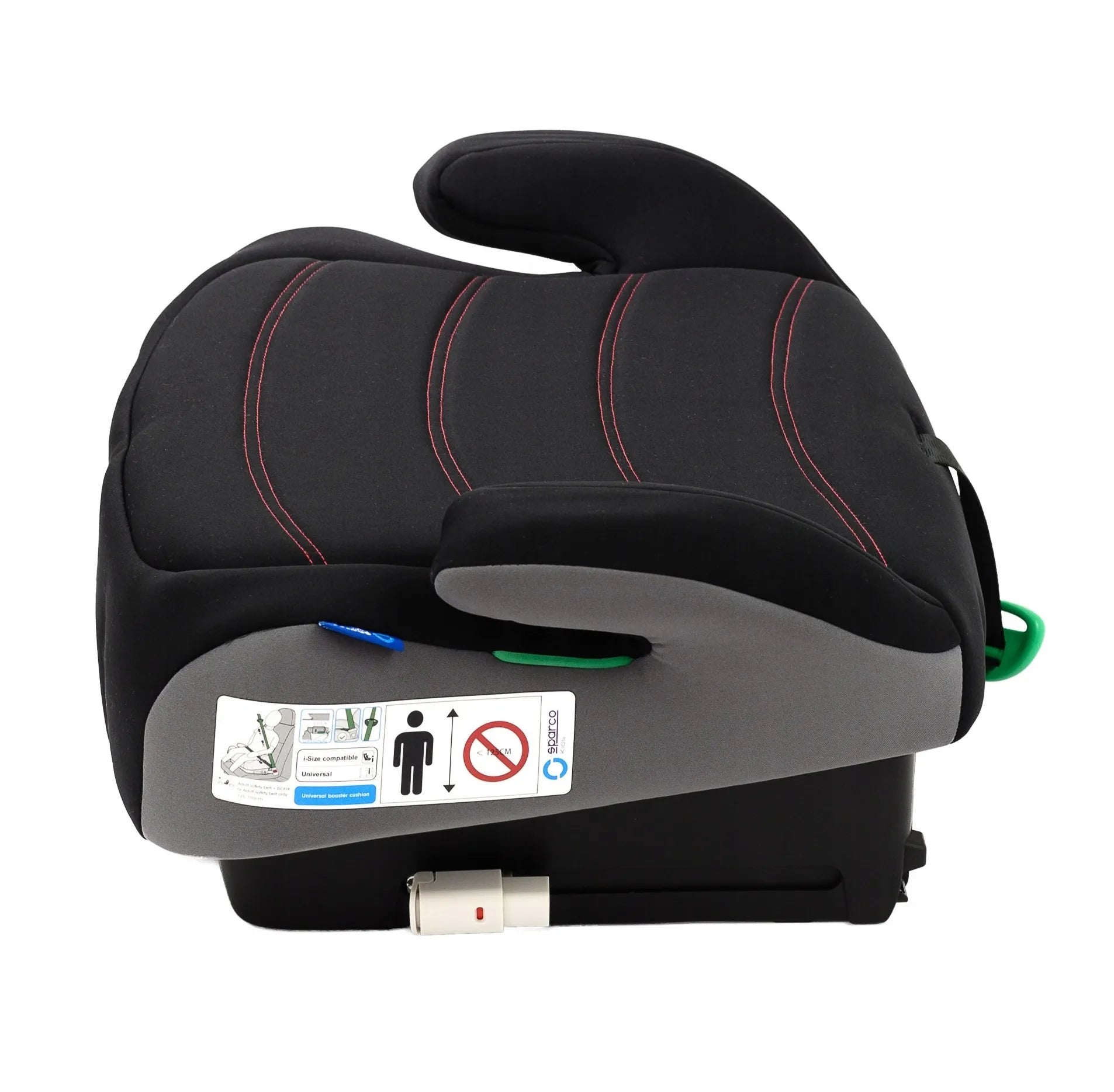Automobilinė kėdutė-paaukštinimas Sparco SK100I, ISOFIX, I-Size, juoda