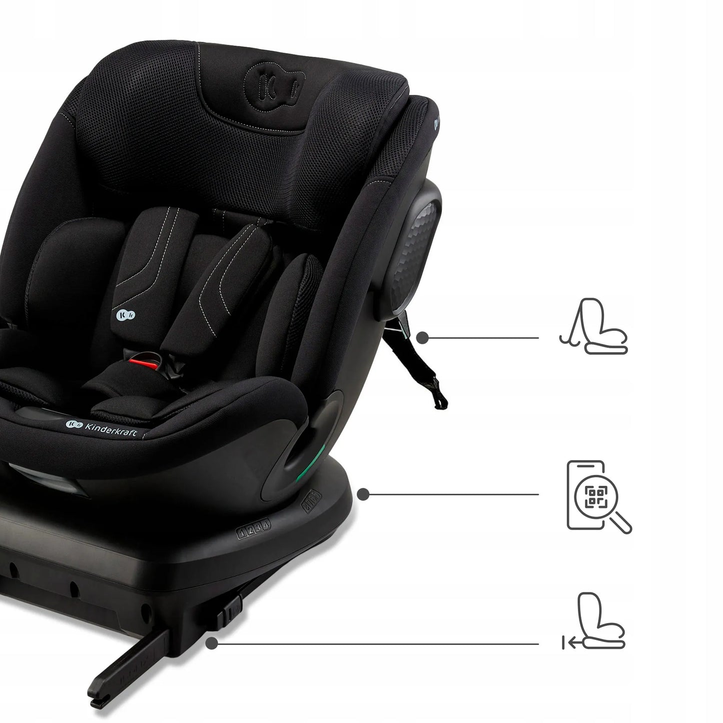 Automobilinė kėdutė su pasukimo funkcija 40-150 cm 0-36 kg ISOFIX Kinderkraft XPEDITION 3