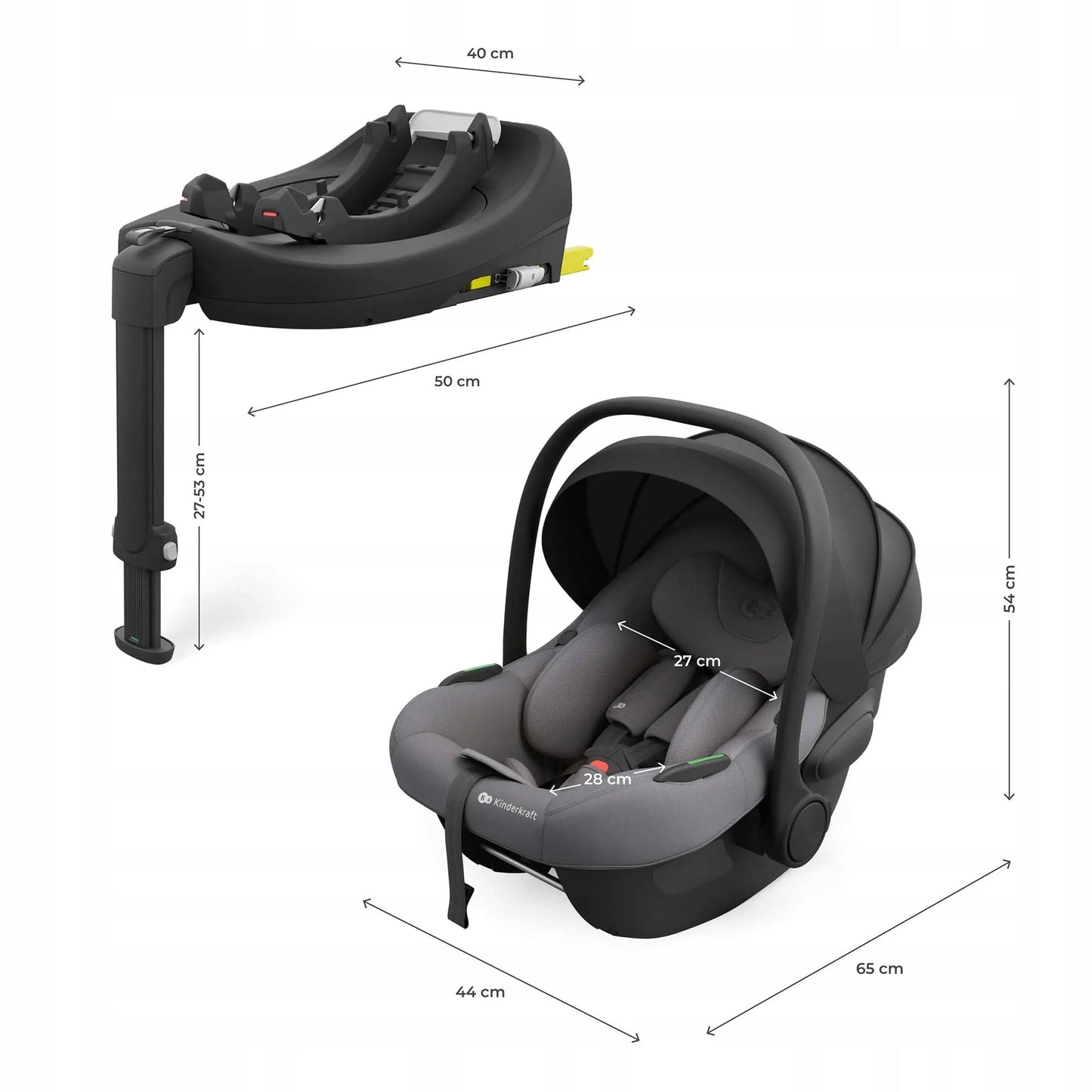 Automobilinė kėdutė sukamoji Kinderkraft ENDURA i-Size 40–150 cm 0-36 kg ISOFIX