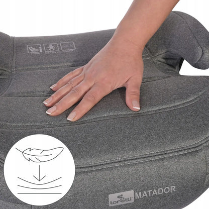 Automobilinė sėdynė-paaukštinimas Lorelli MATADOR ISOFIX i-Size, pilka